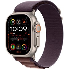 Apple Watch Ultra 2 (GPS + Cellular) 49mm Titanium Case with Indigo Alpine Loop - Medium - Titanium - MRET3