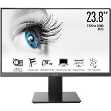 MSI Pro MP241X 24” Monitor, FHD 1080p, VA Panel, Anti-Glare Display, 75Hz