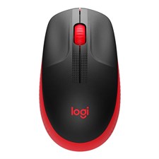 Logitech M190 Full-Size Wireless Mouse - Red / Grey