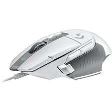 Logitech G502 X Gaming Mouse, Hero 25K Sensor, Wired, White - 910-006148