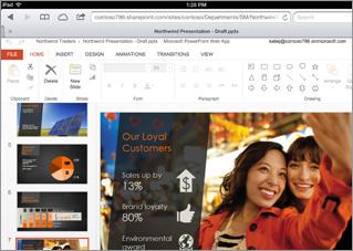View, edit and share documents in real-time over the web using Office Web Apps