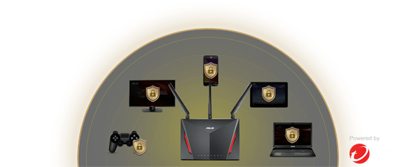 ASUS RT-AC86U router features AiProtection providing internet security for all connected devices