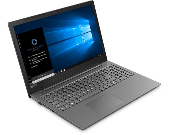 Lenovo V330 (15), front left side view featuring Cortana