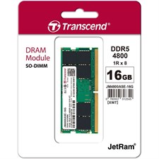 Transcend JetRam 16GB DDR5 4800 SO-DIMM DRAM Memory Module for Laptop | JM4800ASE-16G