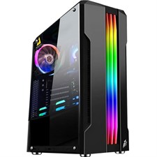 1st Player Rainbow R3-A ATX RGB Tempered Glass PC Gaming Case Black | Without Fans