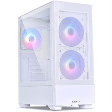 Lian Li LANCOOL 205 MESH C W ATX Computer Case, Tempered Glass, White, Included Type C Port