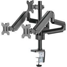 Twisted Minds Premium Triple Monitors Aluminum Pole Mounted Gas Spring Monitor Arm With USB Ports | TM-26-C018UP