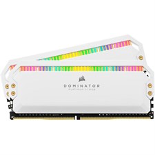Corsair DOMINATOR PLATINUM RGB 16GB (2 x 8GB) DDR4 DRAM 4000MHz C19 Memory Kit - White CMT16GX4M2K4000C19W