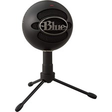 BLUE Snowball iCE Black Plug and Play USB Microphone - 988-000172 - for PC, Mac, Gaming, Recording, Streaming, Podcasting