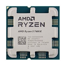 AMD Ryzen 5 7600X Desktop Processor, 6 Core, 12 Threads, Socket AM5, Unlocked, Zen-4 | Tray Pack