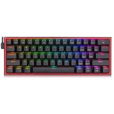 Redragon FIZZ RGB K617 Wired Mechanical Compact Gaming Keyboard Black - Blue Switches