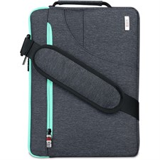 BUBM 13.3 Inch Laptop Bag - Slim Computer Sleeve Case - Compatible with MacBook Air/Pro - 13.5" - Surface Book 3/Laptop 4, Chromebook | Gray / Green