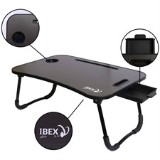 Ibex Folding Portable Wooden Study Laptop Stand with Drawer