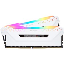 Corsair VENGEANCE RGB PRO 16GB (2 x 8GB) DDR4 DRAM 3600MHz C18 Memory Kit — White CMW16GX4M2D3600C18W