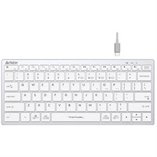 A4tech Fstyler FBX51C Dual Mode Bluetooth / 2.4G Wireless Compact Rechargeable Keyboard | White