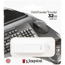 Kingston 32GB Exodia USB 3.2 Flash Drive (White)