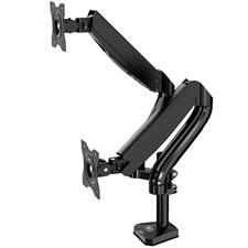 Kaloc DS90-2 Dual Monitor Desk Mount KLC-DS90-2 - Articulating Gas Spring Multi Way Stand - Fits 2 x 17 - 32 Inch Screens