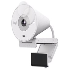 Logitech BRIO 300 Full HD 1080p Webcam, Auto Light Correction, Noise-Reducing Mic, USB-C | Off-White