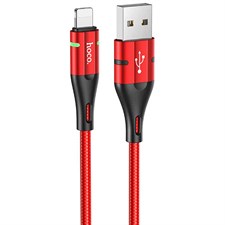 Hoco U93 1.2m 2.4A USB to Lightning Data Charging Cable | Red Black