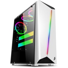 1stPlayer Rainbow-R3 Gaming Case, Without Fans (White)