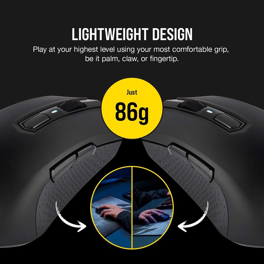Corsair M55 RGB PRO Ambidextrous Multi-Grip Gaming Mouse (AP) CH ...